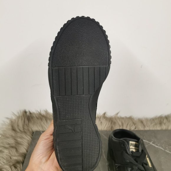 Puma Mules Cali Black / Gold Slip Ons - Picture 7 of 7